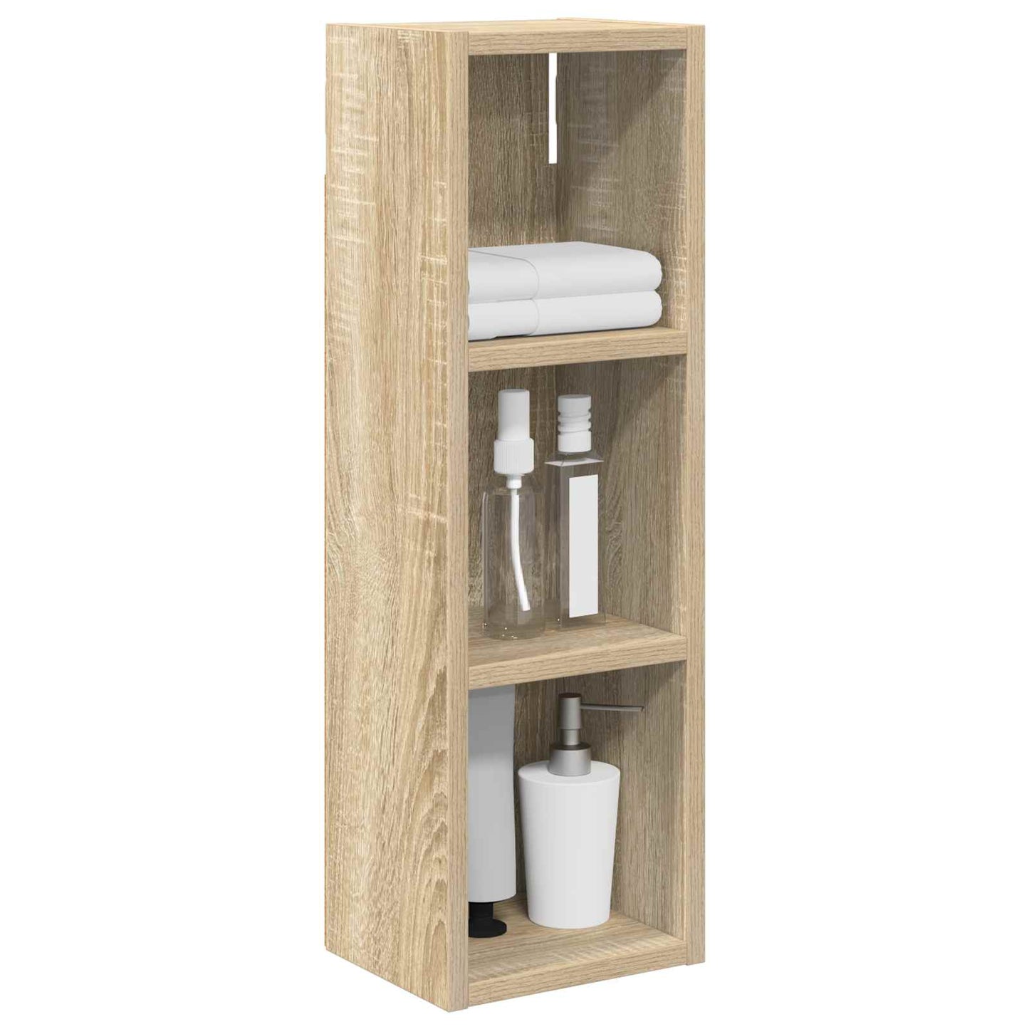 Badkamer wandkast met plank Sonoma Eiken 20 x 16 x 62,5 cm