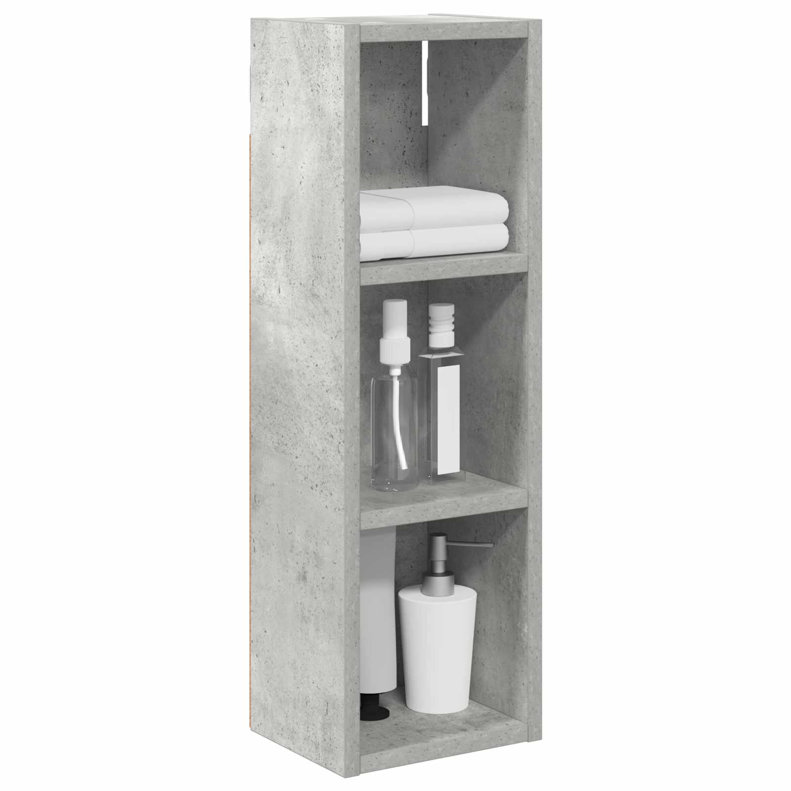 Badkamer wandkast met plank Beton Grijs 20 x 16 x 62,5 cm
