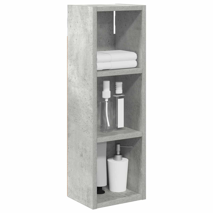 Badkamer wandkast met plank Beton Grijs 20 x 16 x 62,5 cm