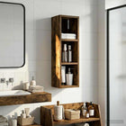 Bathroom Wall Cabinet with Shelf Smoked Oak 20 x 16 x 62.5 cm