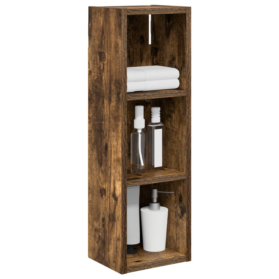 Badkamer wandkast met plank Gerookte Eik 20 x 16 x 62,5 cm