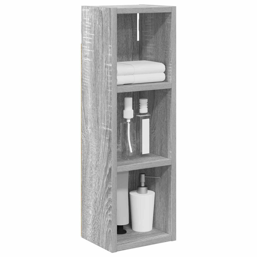 Badkamer wandkast met plank Grijze Sonoma 20 x 16 x 62,5 cm