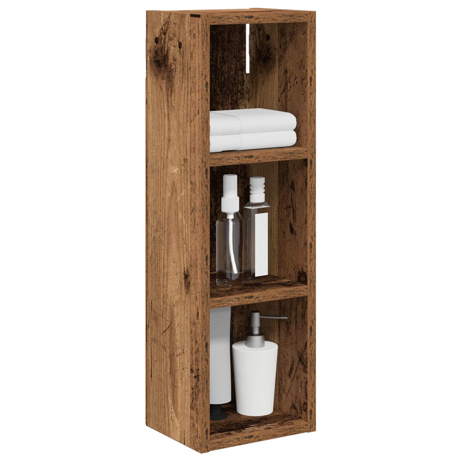 Badkamer wandkast Oudhout 20 x 16 x 62,5 cm Geconstrueerd hout