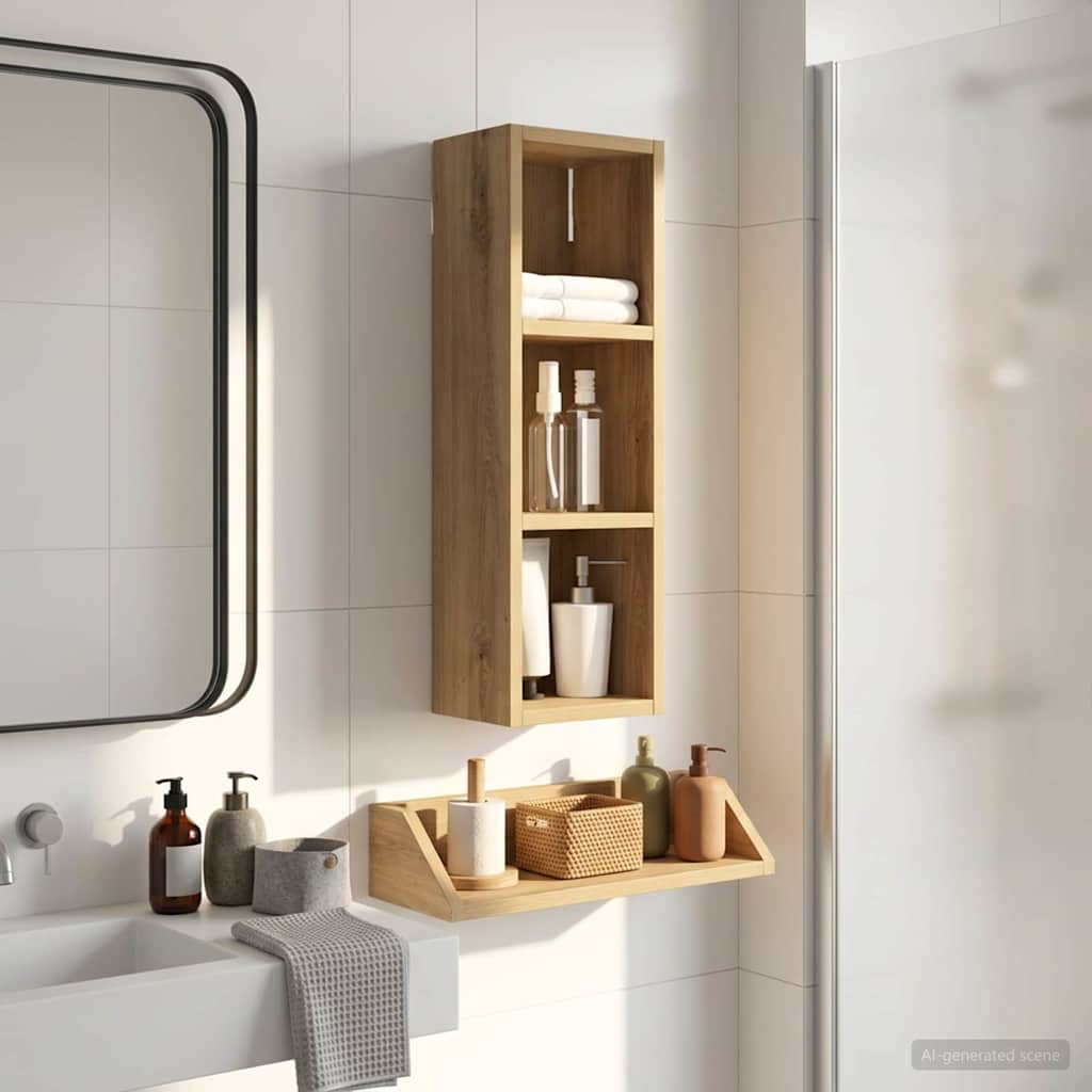 Badkamer wandkast Ambachtelijk eiken 20 x 16 x 62,5 cm