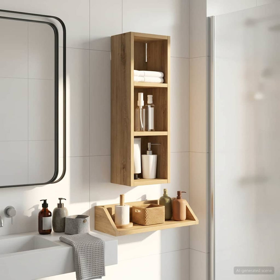 Badkamer wandkast Ambachtelijk eiken 20 x 16 x 62,5 cm