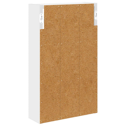 Badkamer wandkast Wit 30 x 10 x 50 cm Geconstrueerd hout