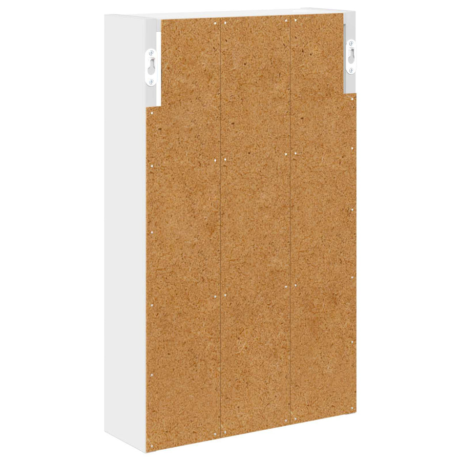 Badkamer wandkast Wit 30 x 10 x 50 cm Geconstrueerd hout