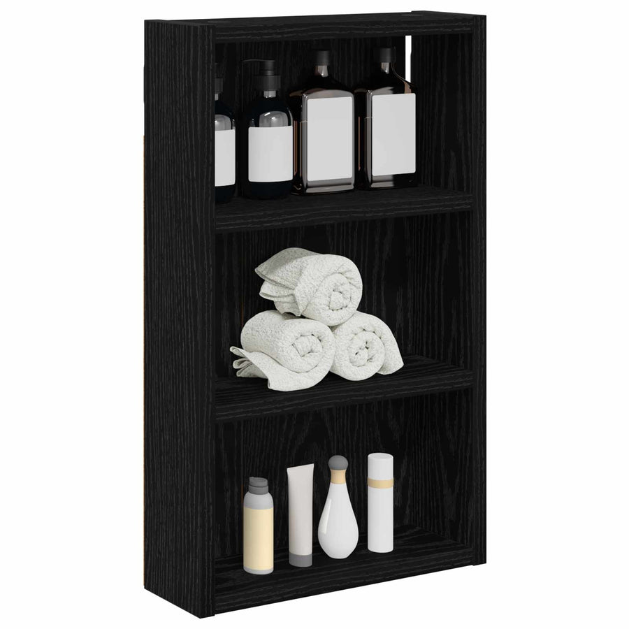 Badkamer wandkast Zwarte Eik 30 x 10 x 50 cm Geconstrueerd hout