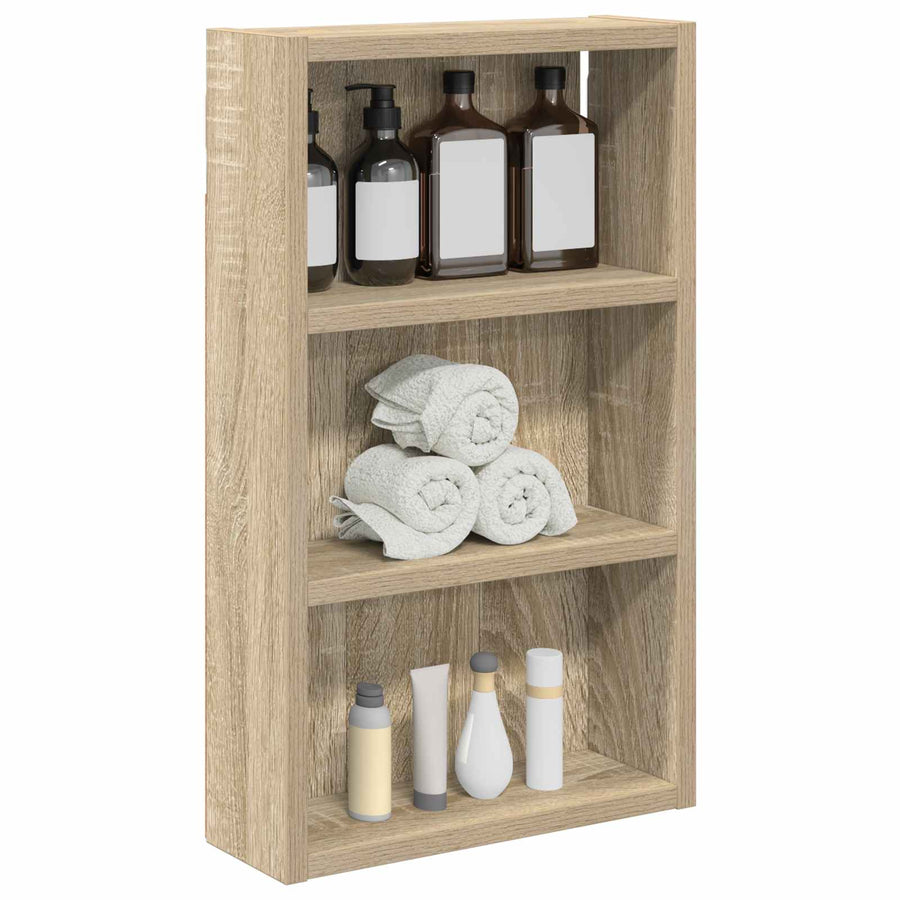 Badkamer wandkast met plank Sonoma Eiken 30 x 10 x 50 cm