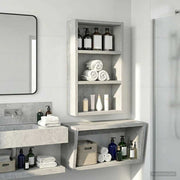 Badkamerwandkast 30x10x50 cm beton grijs