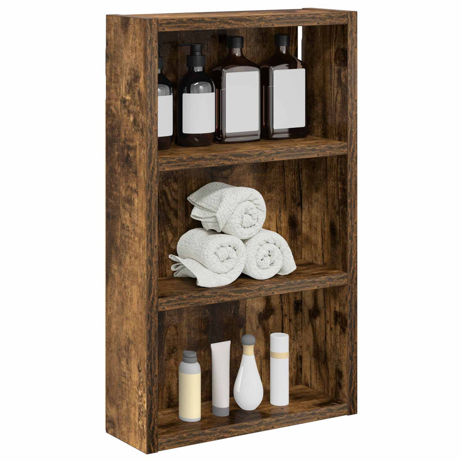 Badkamer wandkast met plank Gerookte Eik 30 x 10 x 50 cm