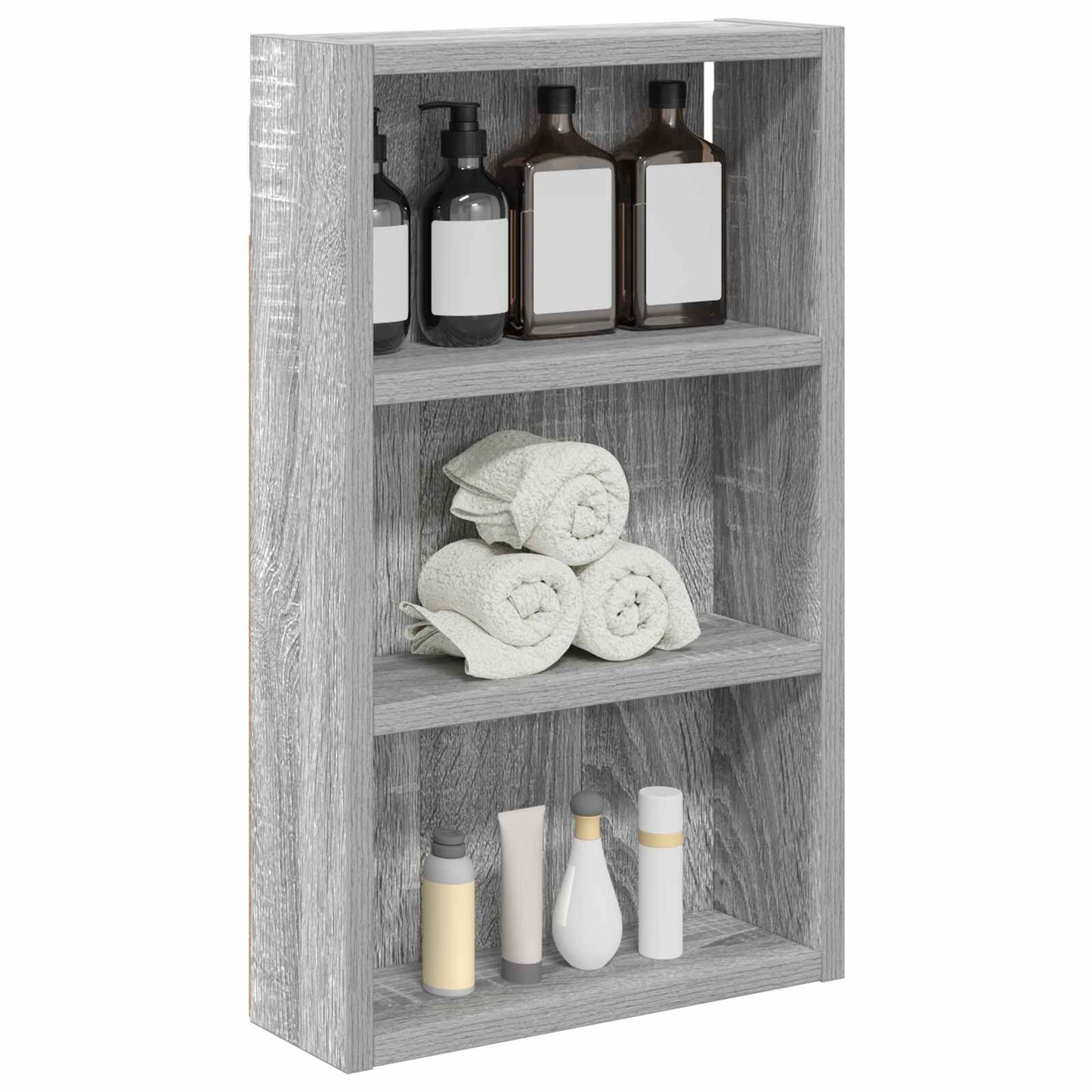 Badkamer wandkast met plank Grijze Sonoma 30 x 10 x 50 cm