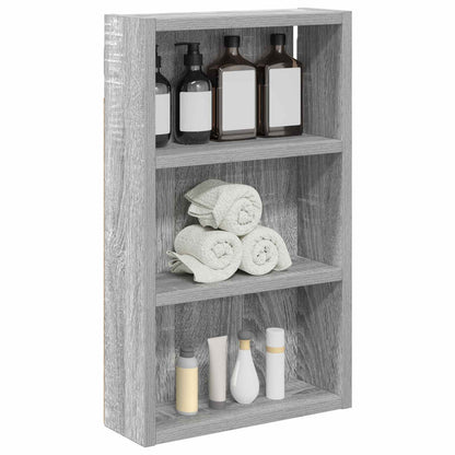 Badkamer wandkast met plank Grijze Sonoma 30 x 10 x 50 cm