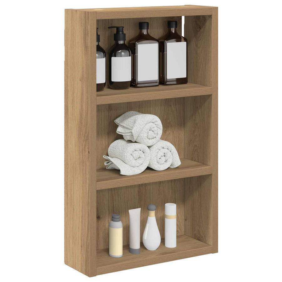 Badkamer wandkast met plank Ambachtelijk eiken 30 x 10 x 50 cm