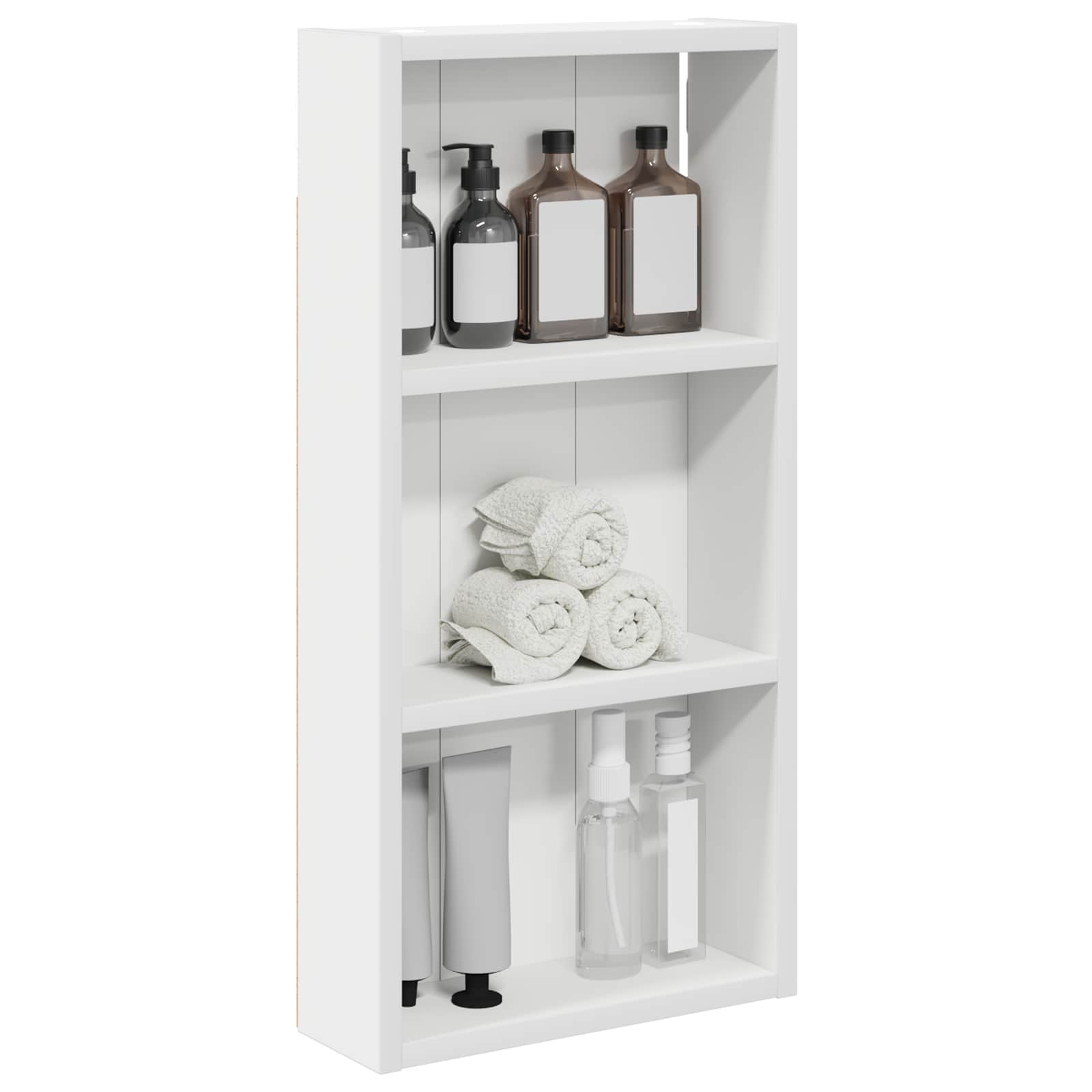 Badkamer wandkast Wit 30 x 10 x 60,5 cm Geconstrueerd hout