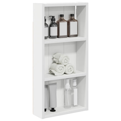 Badkamer wandkast Wit 30 x 10 x 60,5 cm Geconstrueerd hout