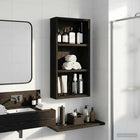 Bathroom Wall Cabinet with Shelf Black Oak 30 x 10 x 60.5 cm
