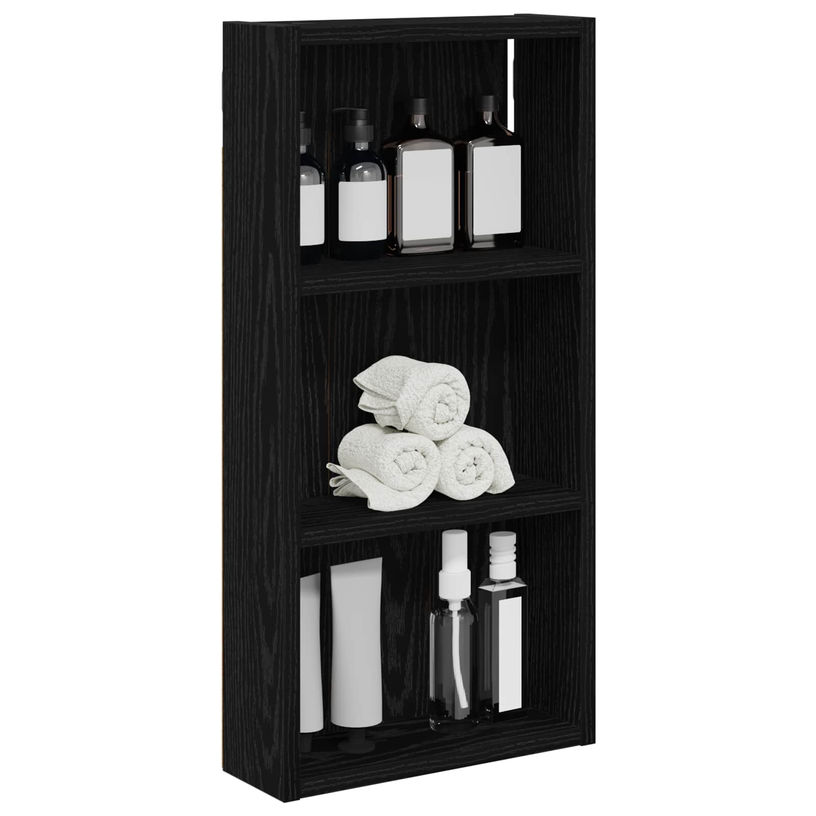 Badkamer wandkast met plank Zwarte Eik 30 x 10 x 60,5 cm