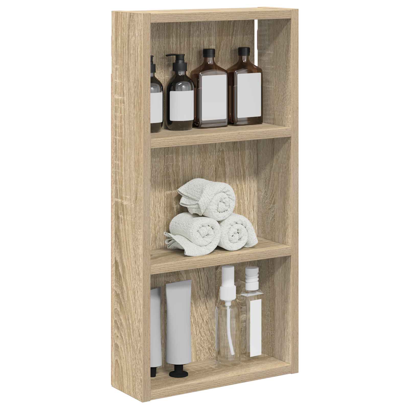 Badkamer wandkast met plank Sonoma Eiken 30 x 10 x 60,5 cm