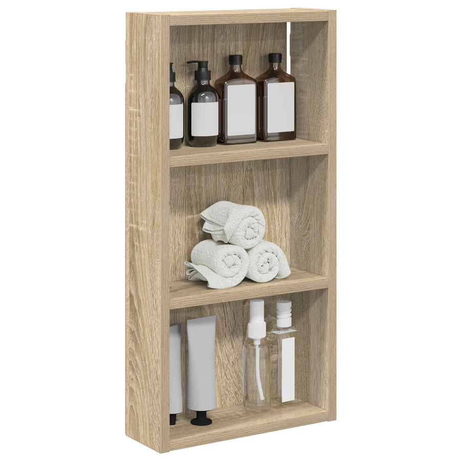 Badkamer wandkast met plank Sonoma Eiken 30 x 10 x 60,5 cm