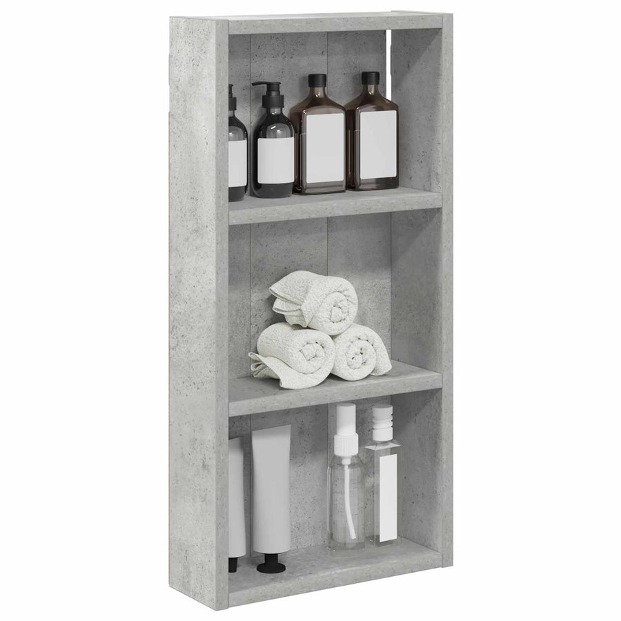 Badkamer wandkast met plank Beton Grijs 30 x 10 x 60,5 cm