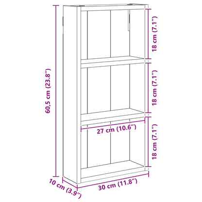 Badkamer wandkast met plank Beton Grijs 30 x 10 x 60,5 cm