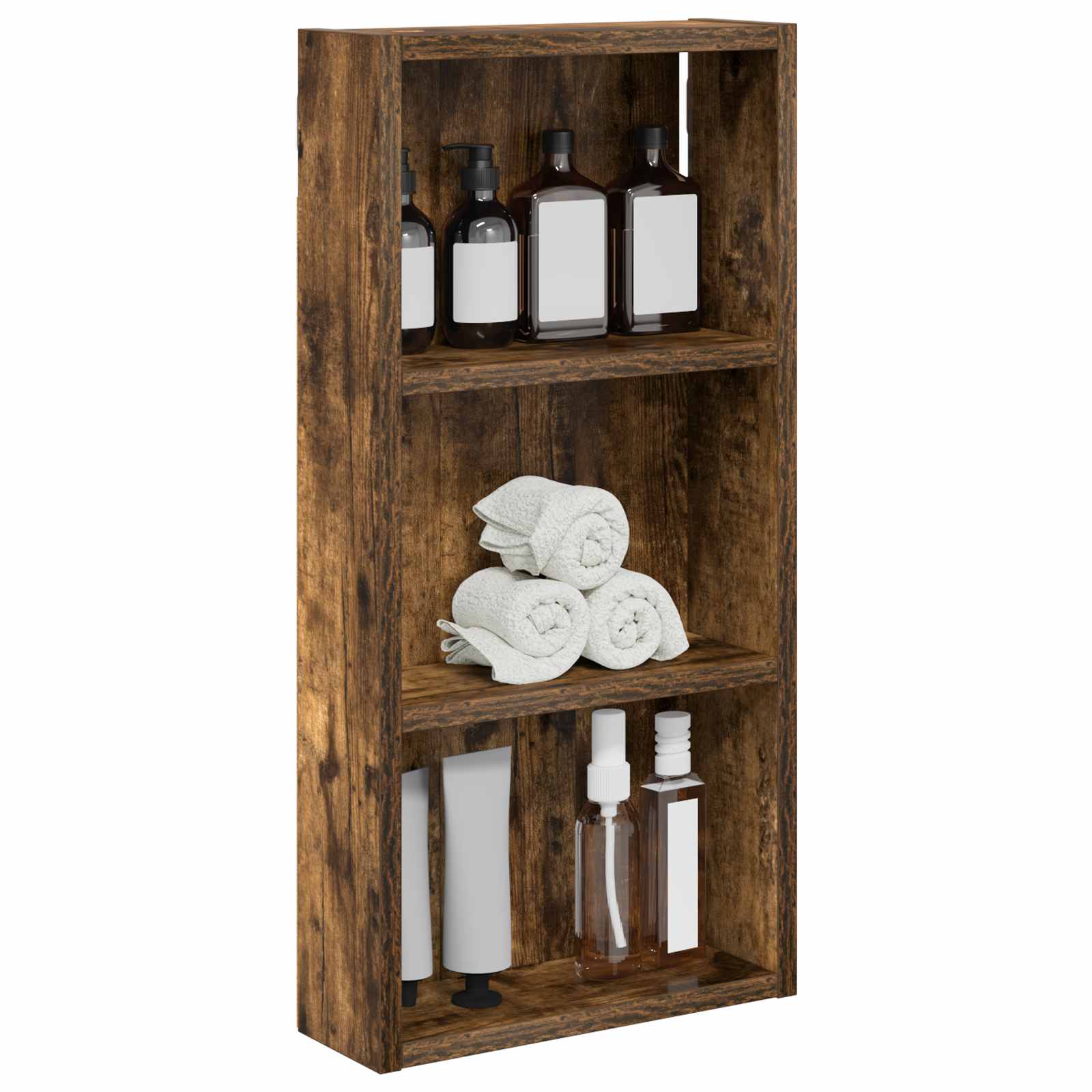 Badkamer wandkast met plank Gerookte Eik 30 x 10 x 60,5 cm