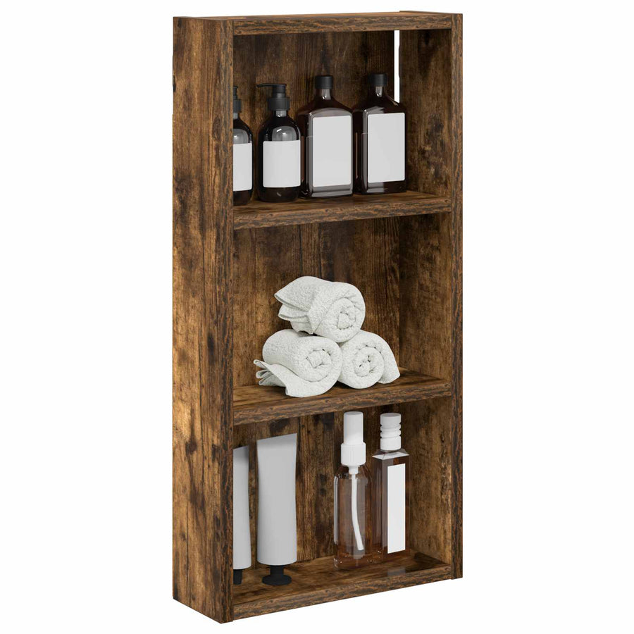 Badkamer wandkast met plank Gerookte Eik 30 x 10 x 60,5 cm
