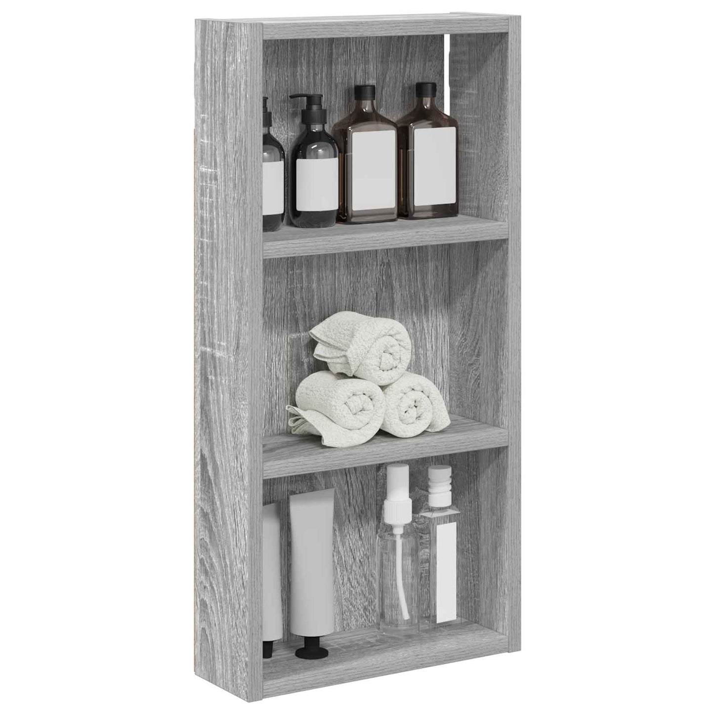 Badkamer wandkast met plank Grijze Sonoma 30 x 10 x 60,5 cm