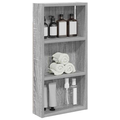 Badkamer wandkast met plank Grijze Sonoma 30 x 10 x 60,5 cm