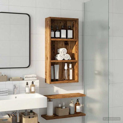 Badkamer wandkast Oudhout 30 x 10 x 60,5 cm Geconstrueerd hout