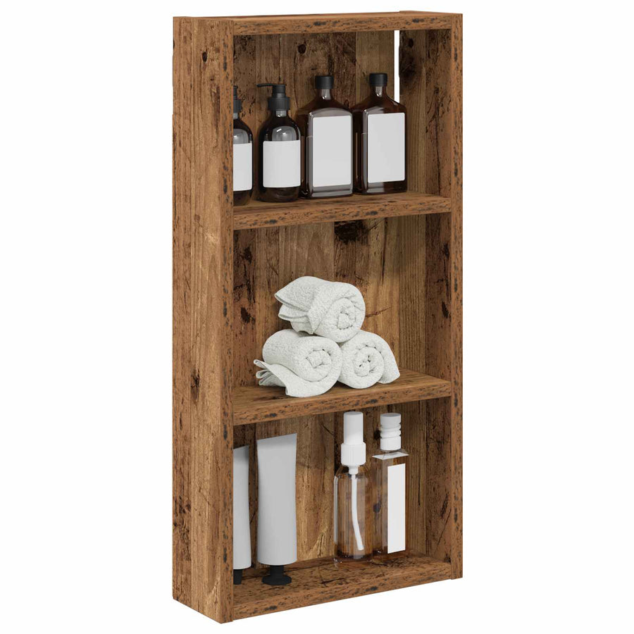 Badkamer wandkast Oudhout 30 x 10 x 60,5 cm Geconstrueerd hout