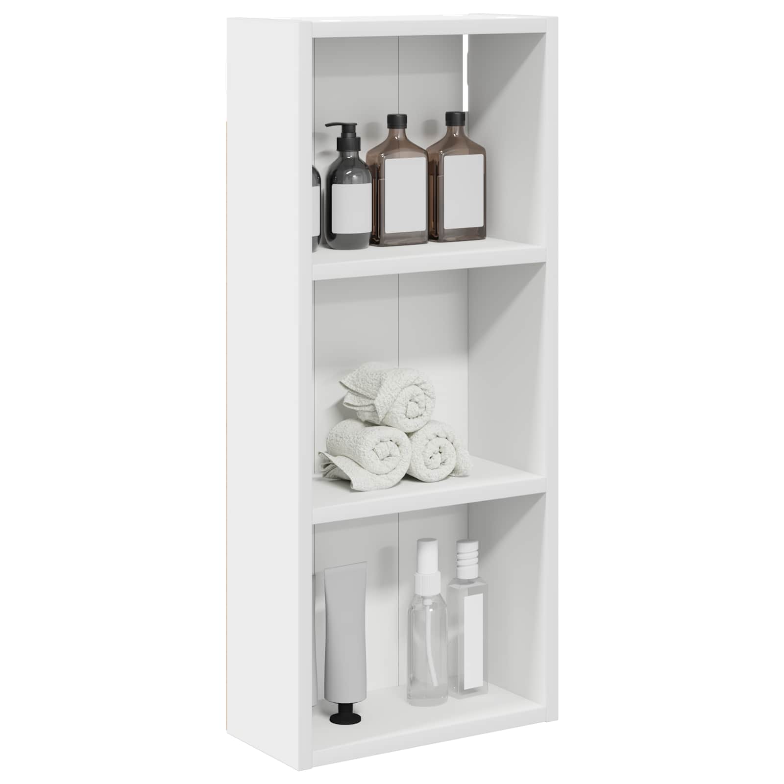 Badkamer wandkast Wit 30 x 14 x 70 cm Geconstrueerd hout