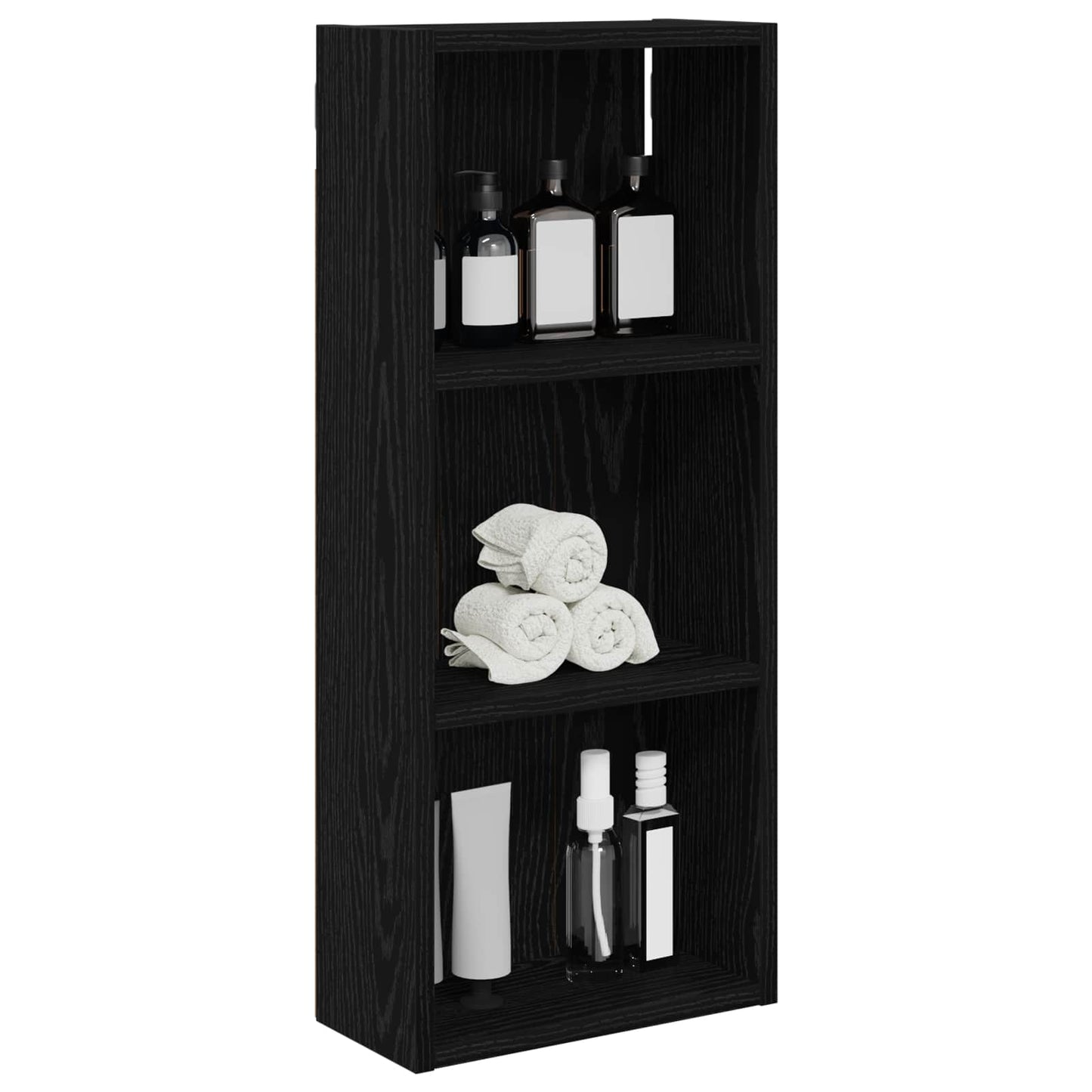 Badkamer wandkast Zwarte Eik 30 x 14 x 70 cm Geconstrueerd hout