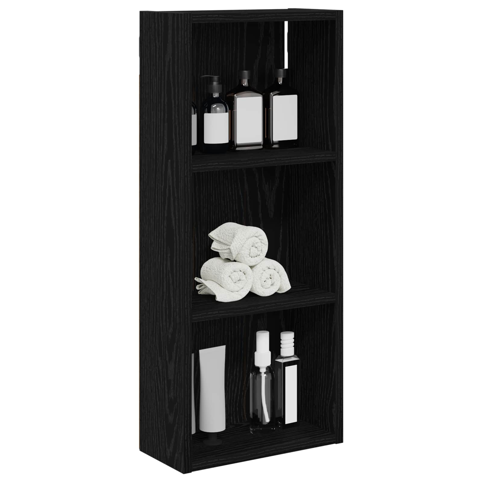 Badkamer wandkast Zwarte Eik 30 x 14 x 70 cm Geconstrueerd hout