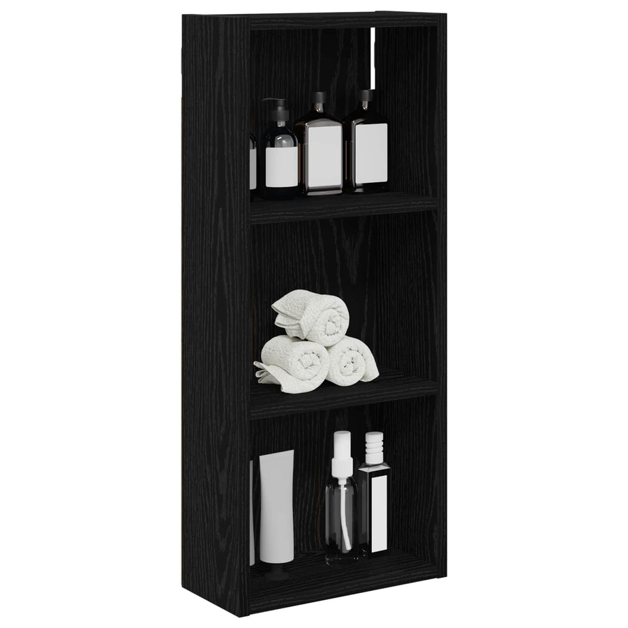Badkamer wandkast Zwarte Eik 30 x 14 x 70 cm Geconstrueerd hout
