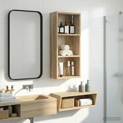 Badkamer wandkast met plank Sonoma Eiken 30 x 14 x 70 cm