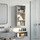 Bathroom Wall Cabinet with Shelf Concrete Gray 30 x 14 x 70 cm