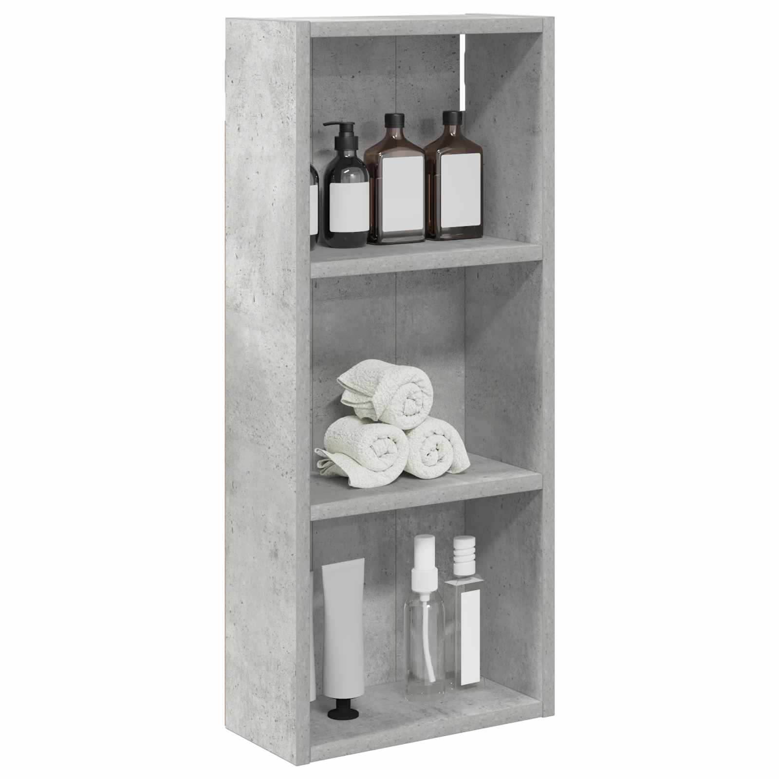 Badkamer wandkast met plank Beton Grijs 30 x 14 x 70 cm