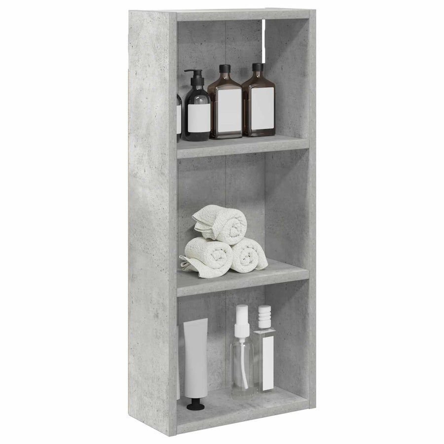 Badkamer wandkast met plank Beton Grijs 30 x 14 x 70 cm