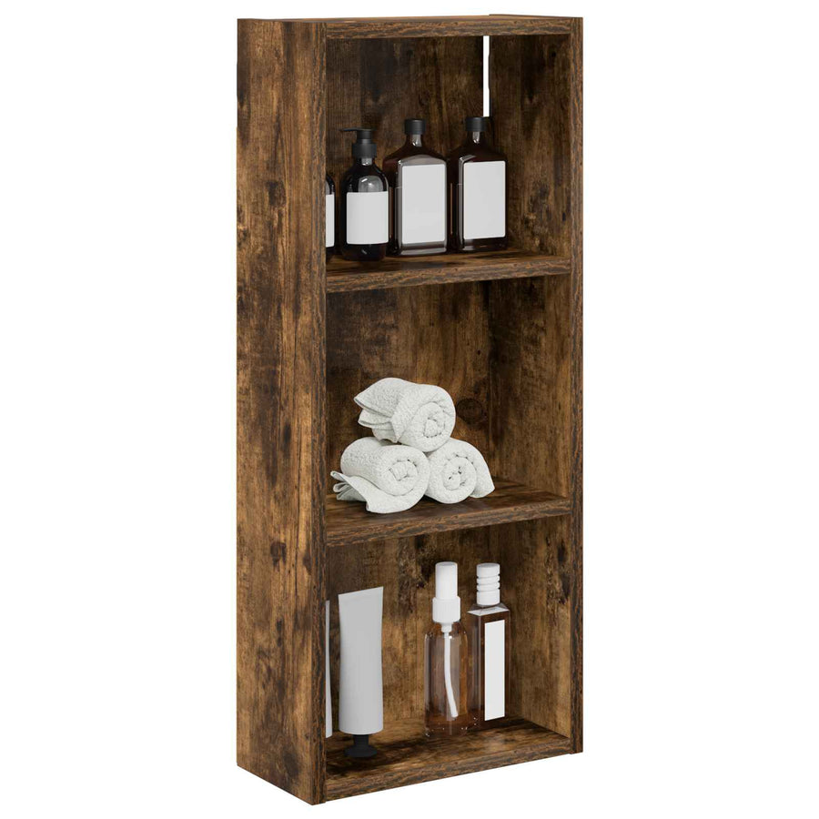 Badkamer wandkast met plank Gerookte Eik 30 x 14 x 70 cm