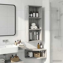 Badkamer wandkast met plank Grijze Sonoma 30 x 14 x 70 cm