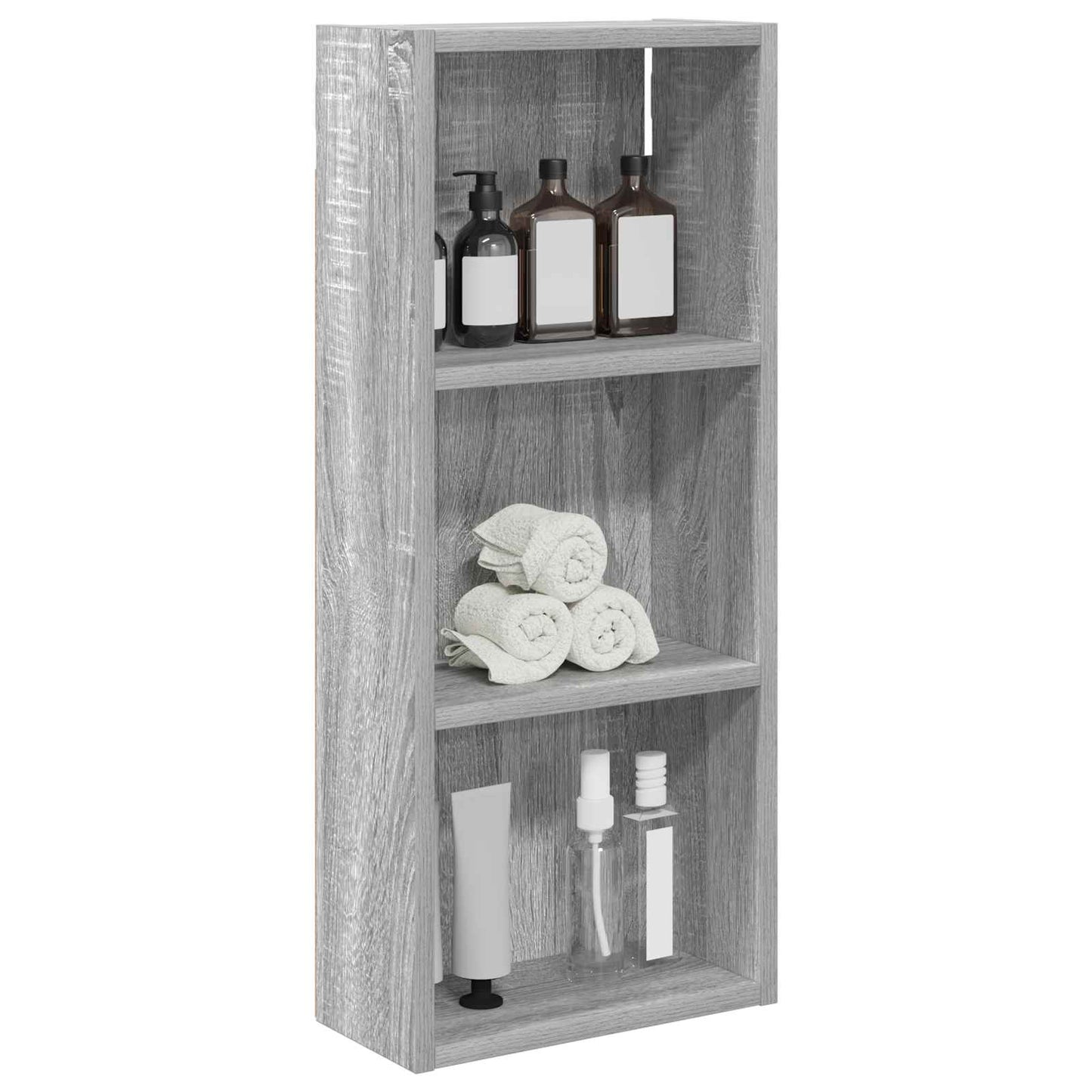 Badkamer wandkast met plank Grijze Sonoma 30 x 14 x 70 cm