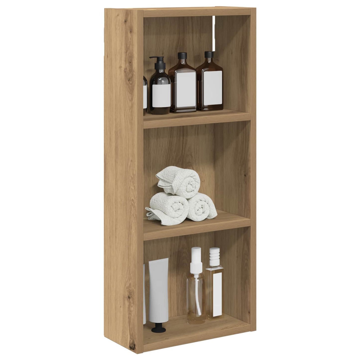 Badkamer wandkast met plank Ambachtelijk eiken 30 x 14 x 70 cm
