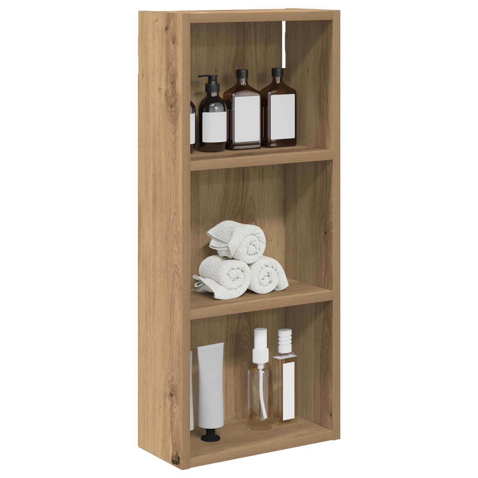 Badkamer wandkast met plank Ambachtelijk eiken 30 x 14 x 70 cm