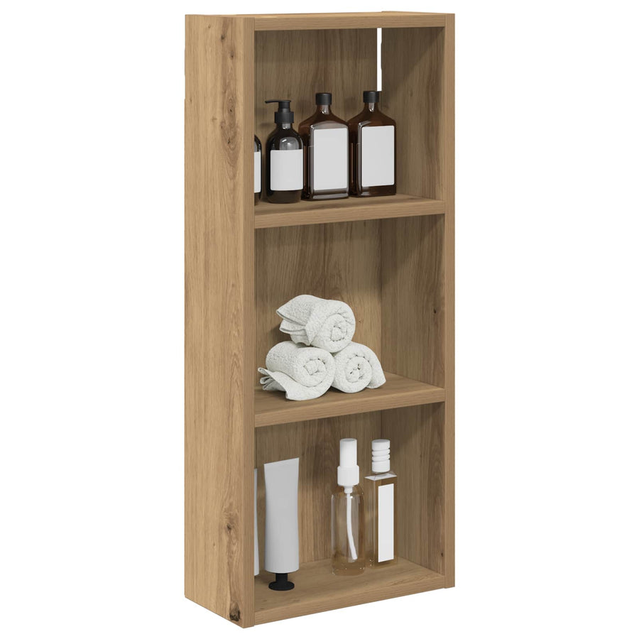 Badkamer wandkast met plank Ambachtelijk eiken 30 x 14 x 70 cm