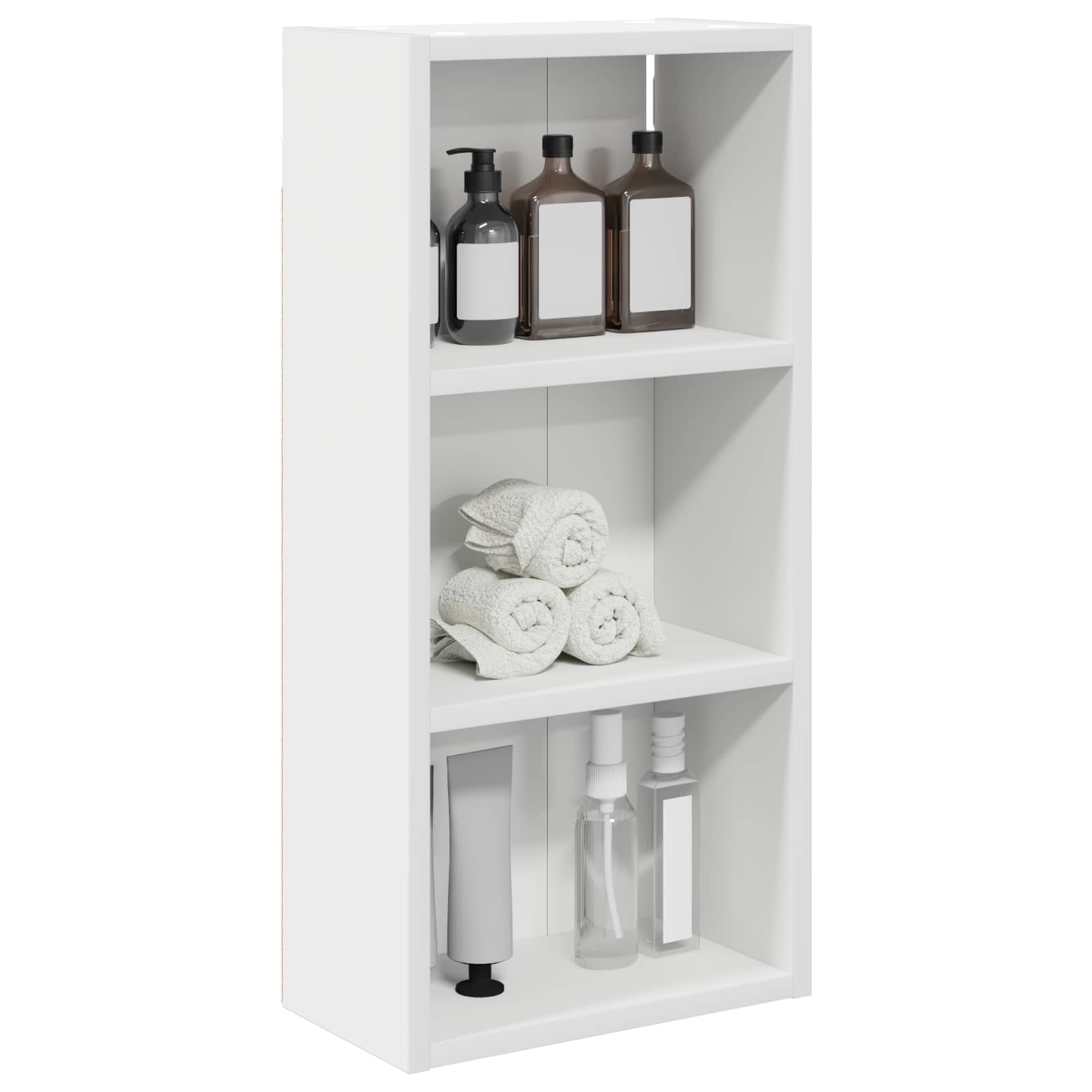 Badkamer wandkast Wit 30 x 16 x 62,5 cm Geconstrueerd hout