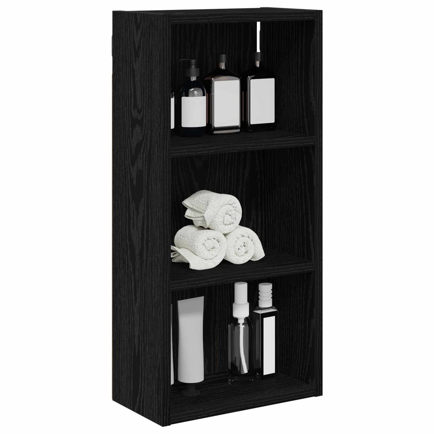 Badkamer wandkast met plank Zwarte Eik 30 x 16 x 62,5 cm