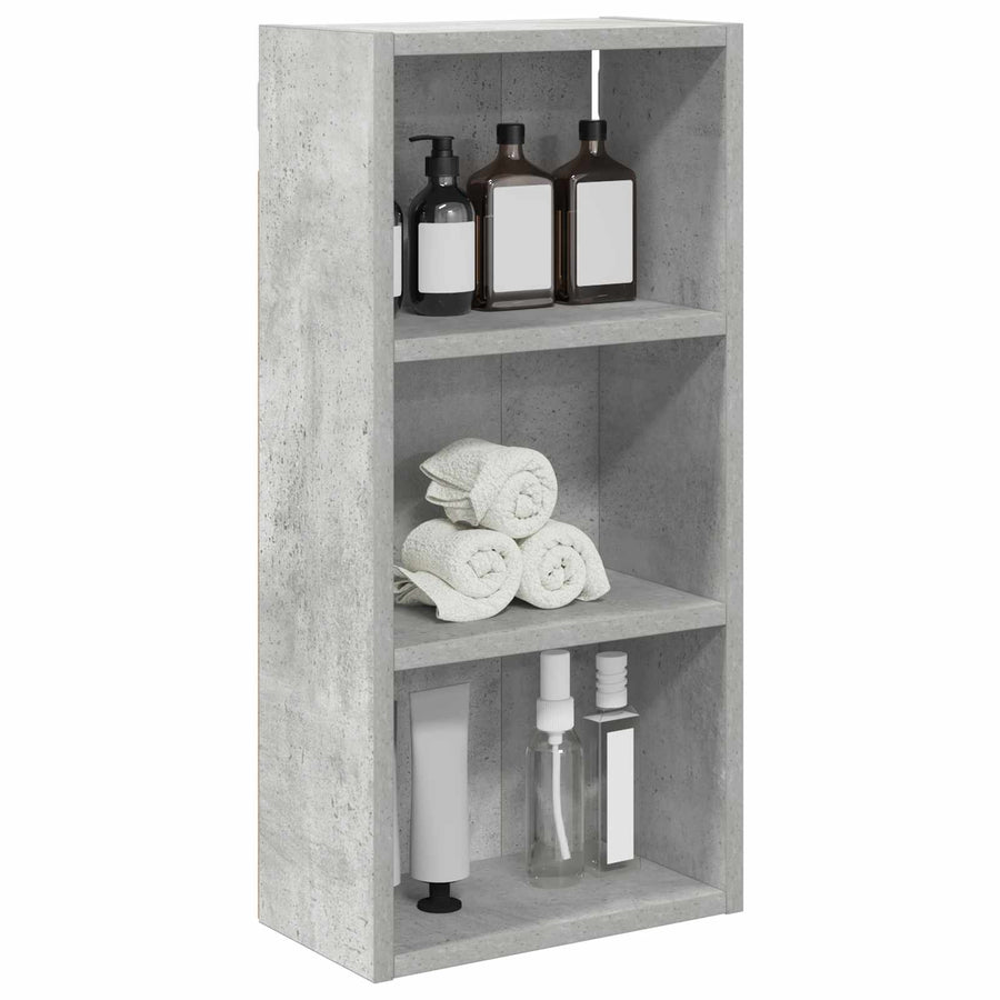 Badkamer wandkast met plank Beton Grijs 30 x 16 x 62,5 cm