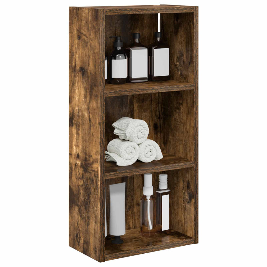 Badkamer wandkast met plank Gerookte Eik 30 x 16 x 62,5 cm